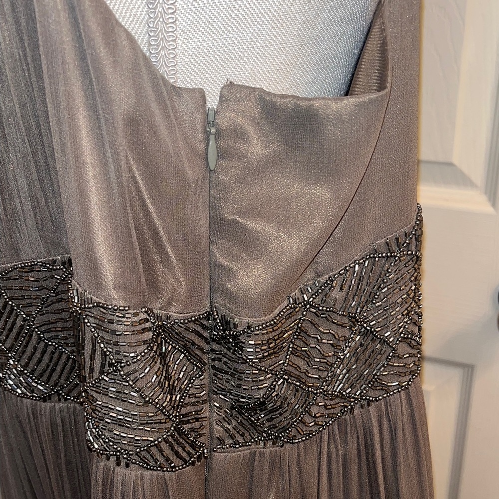 Adrianna Papell Silk Chiffon Beaded Midi Dress, Size 20W - Picture 5 of 12